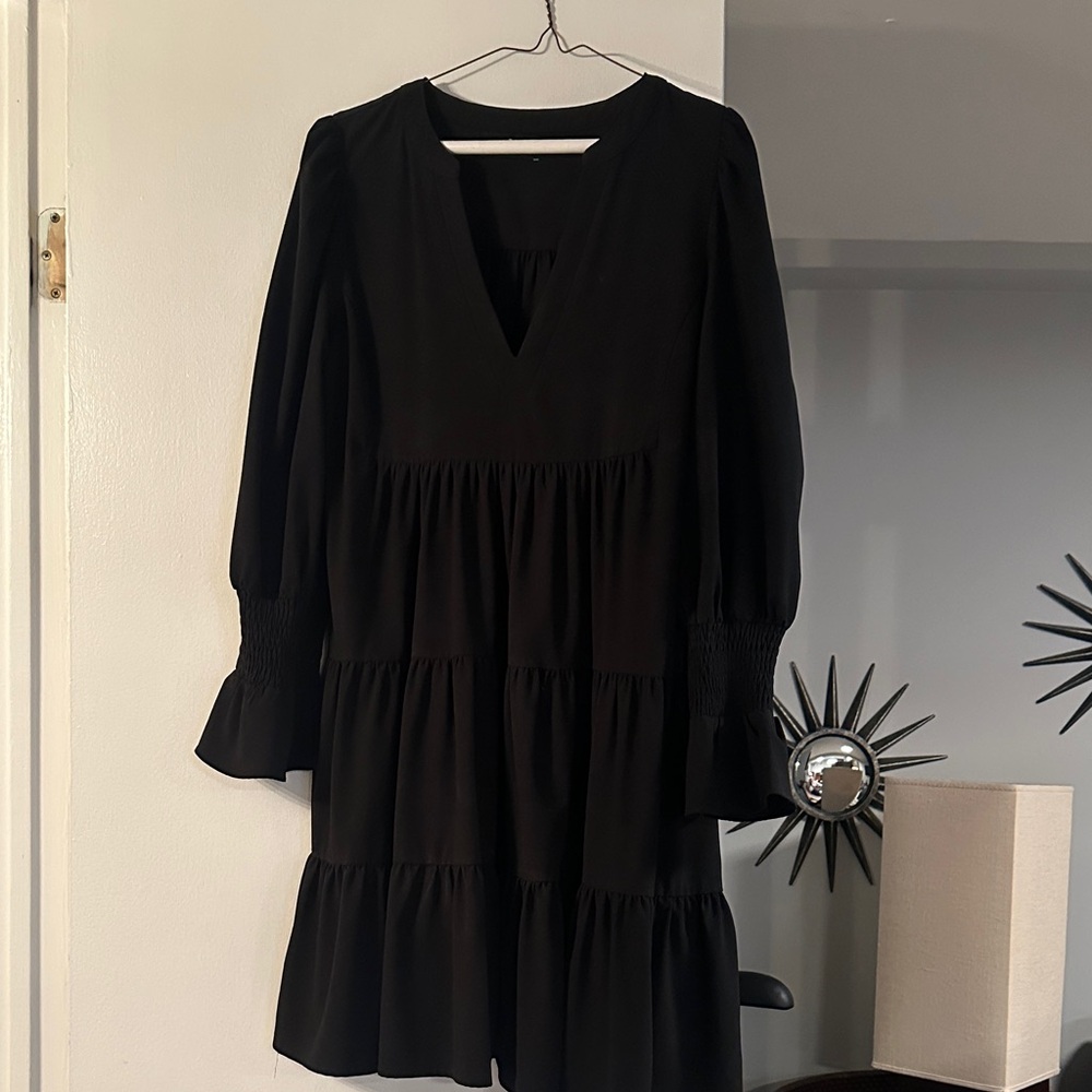 Pomander Place Black Midi Dress